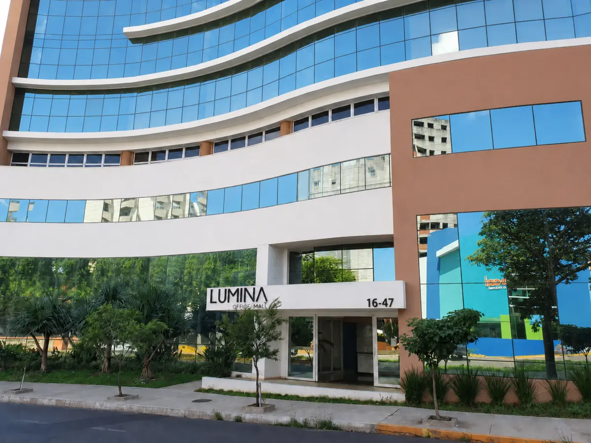 Fachada do Edifício Lumina, sede da Leap On em Bauru